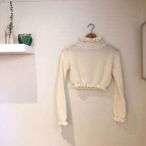 NWOT Nikka Cropped Mock-Neck Sweater